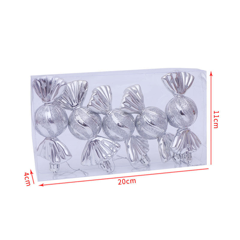 Christmas Electroplating Candy Props Pendant 5 Pcs 1 Box