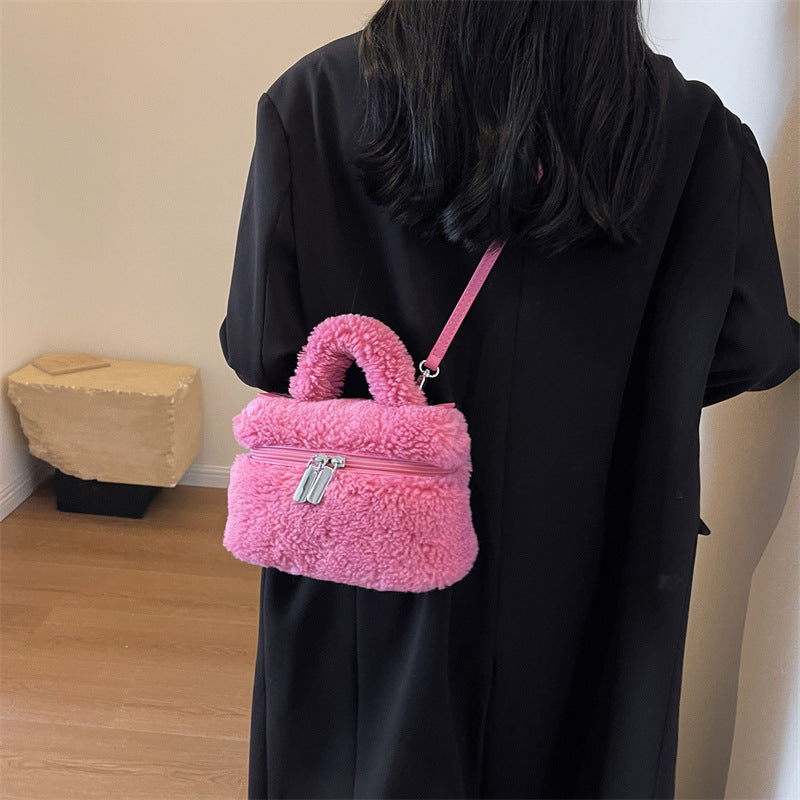 Lamb Wool Plush Shoulder Bag