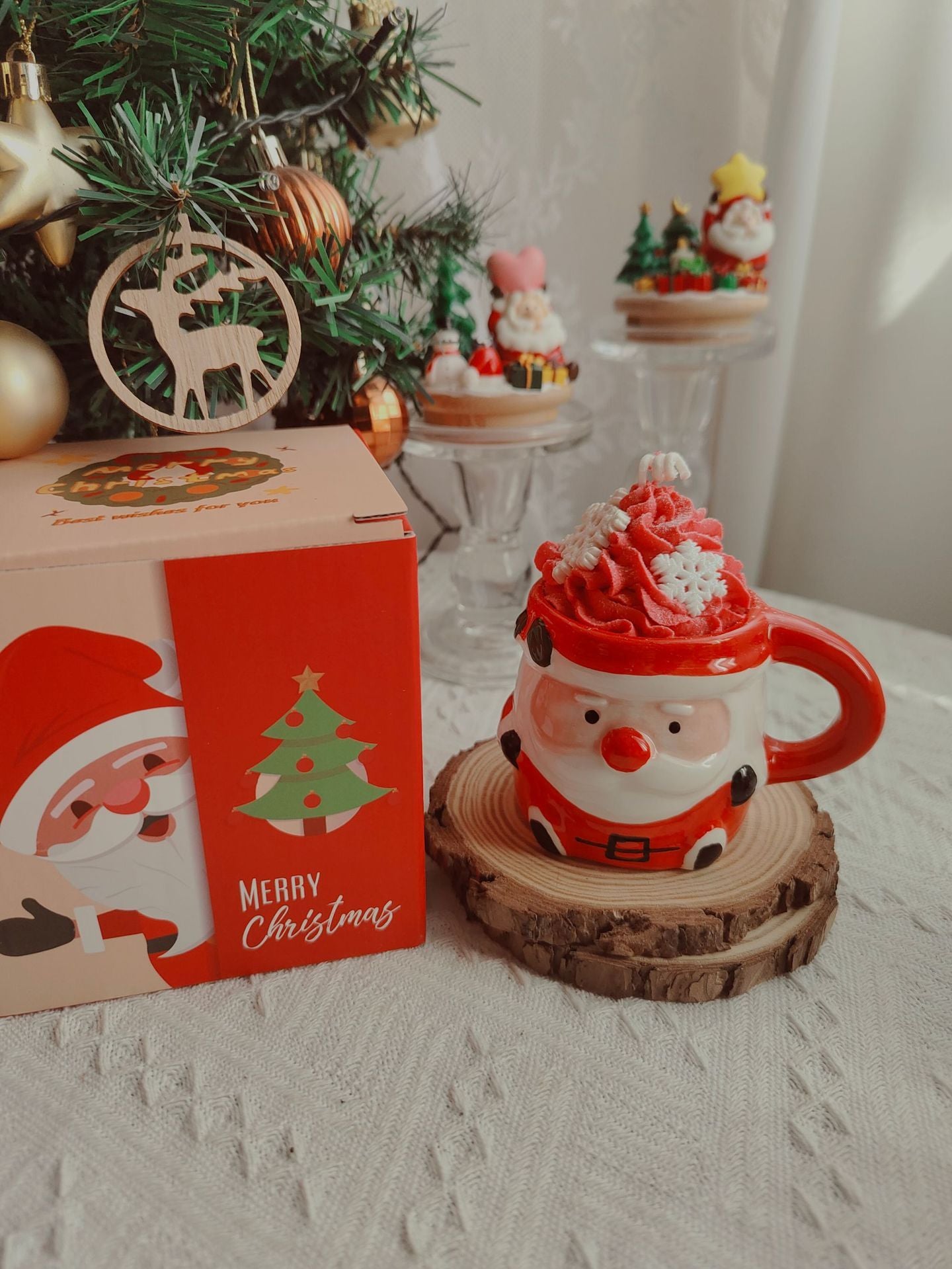 Santa Claus Ceramic Cup Aromatherapy Candle Gift Box
