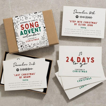 Christmas Advent Countdown Calendar Greeting Card Set