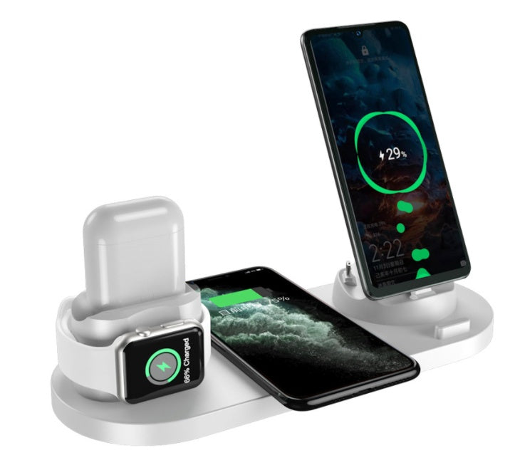 6-in-1 Wireless Charging Dock Station – Fast Wireless Charger for iPhone, AirPods & Apple Watch | Multi-Device Fast Charging Pad