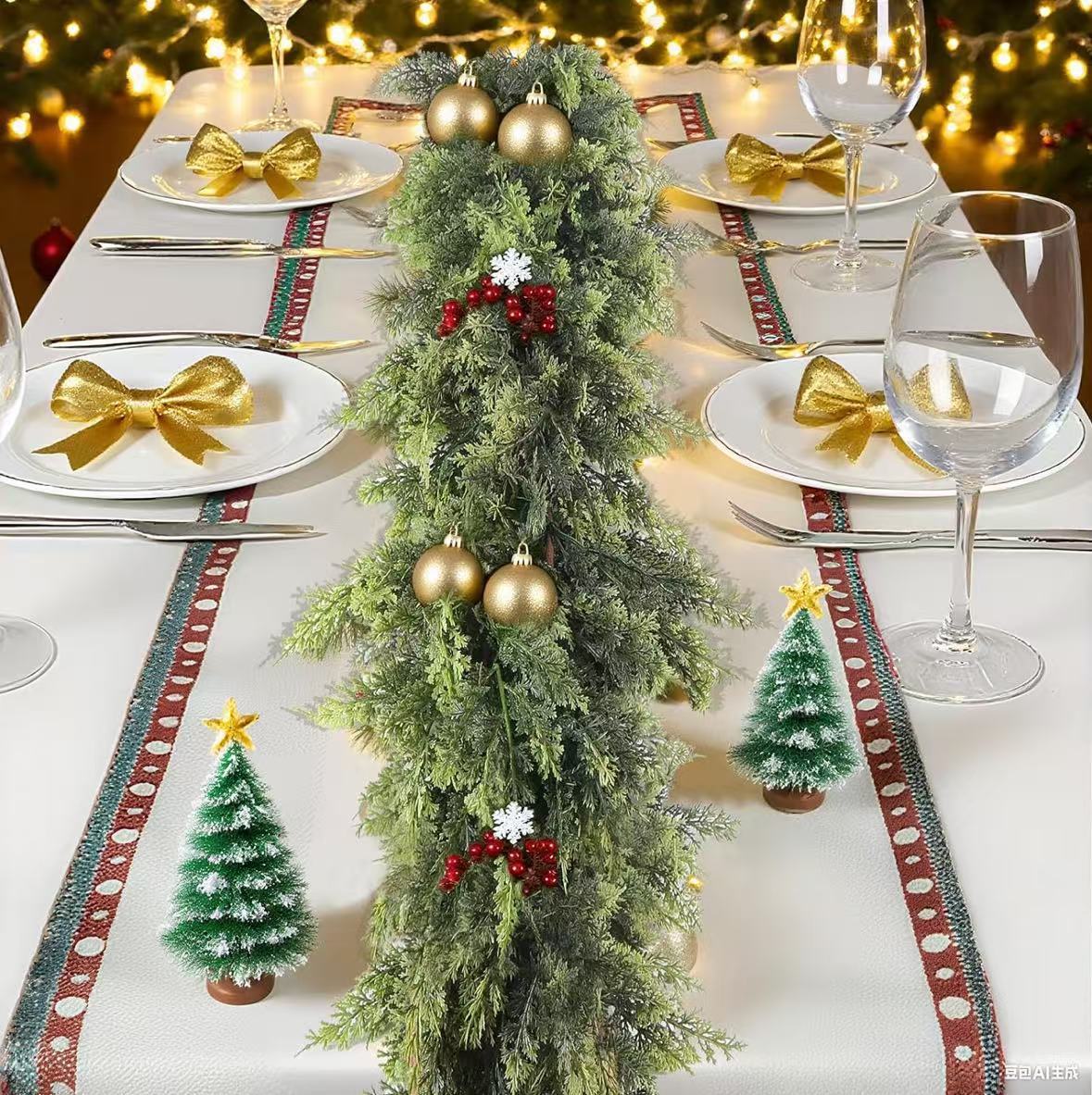 Christmas Faux Cedar Soft Rubber Decoration