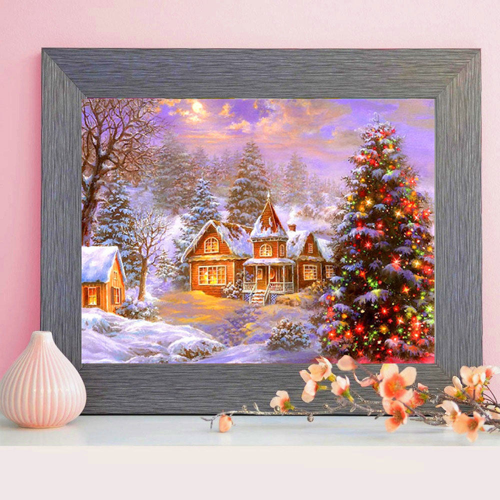 Christmas Diamond Painting Kit – Handmade Embroidery Mosaic Gift/ Decoration