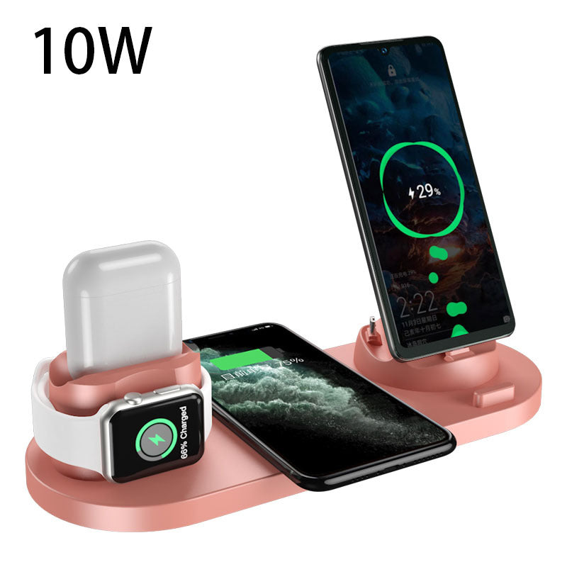 6-in-1 Wireless Charging Dock Station – Fast Wireless Charger for iPhone, AirPods & Apple Watch | Multi-Device Fast Charging Pad