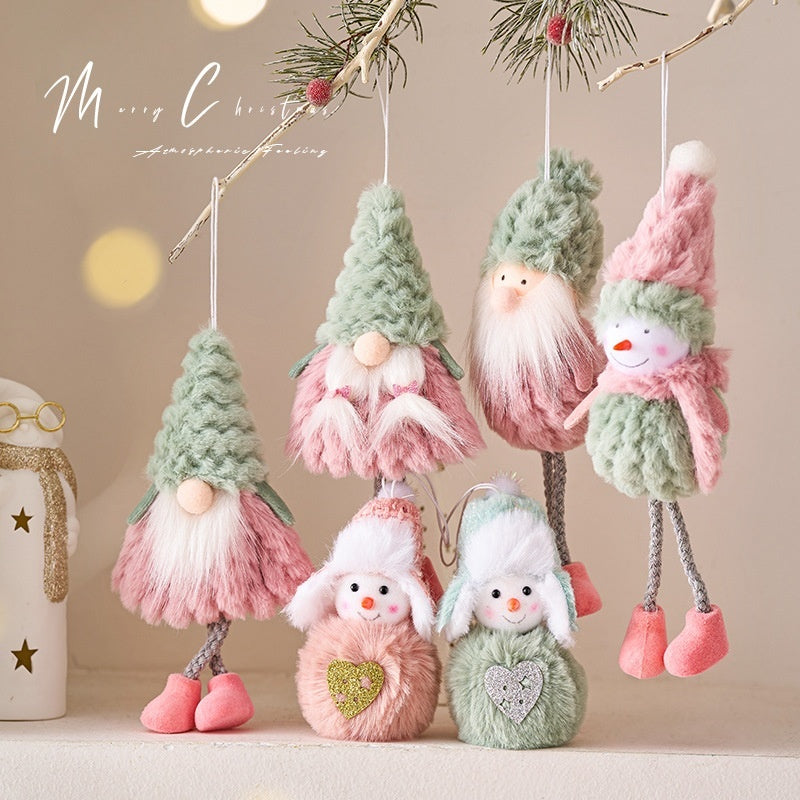 Cute Santa Claus & Snowman Dolls – Christmas Tree Hanging Pendants