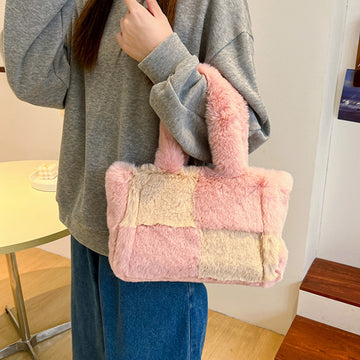 Large Capacity Lamb Wool Tote