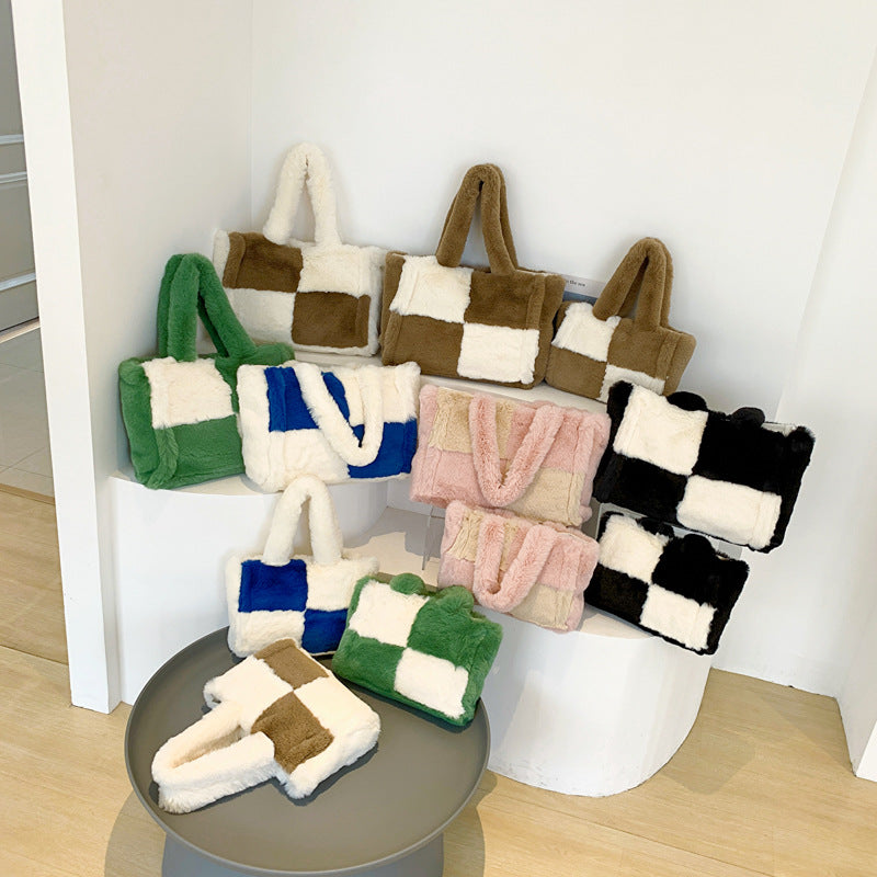 Large Capacity Lamb Wool Tote