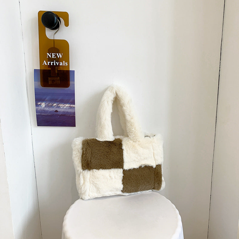 Large Capacity Lamb Wool Tote