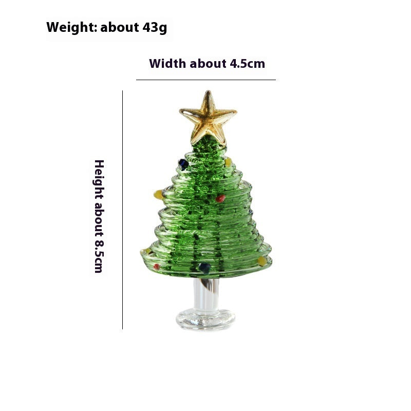 Handmade Christmas Glass Craft Desktop Decoration