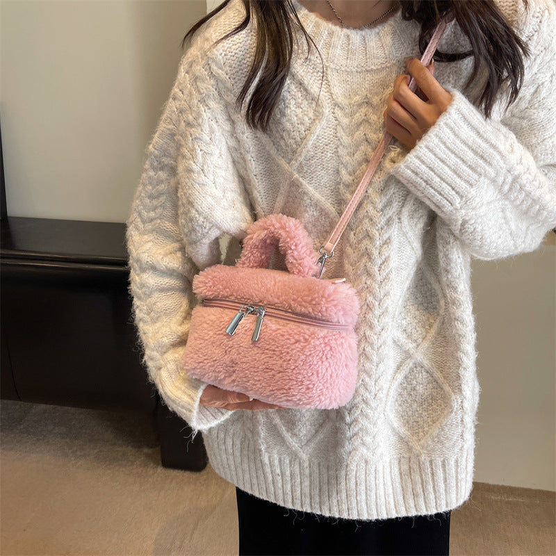 Lamb Wool Plush Shoulder Bag