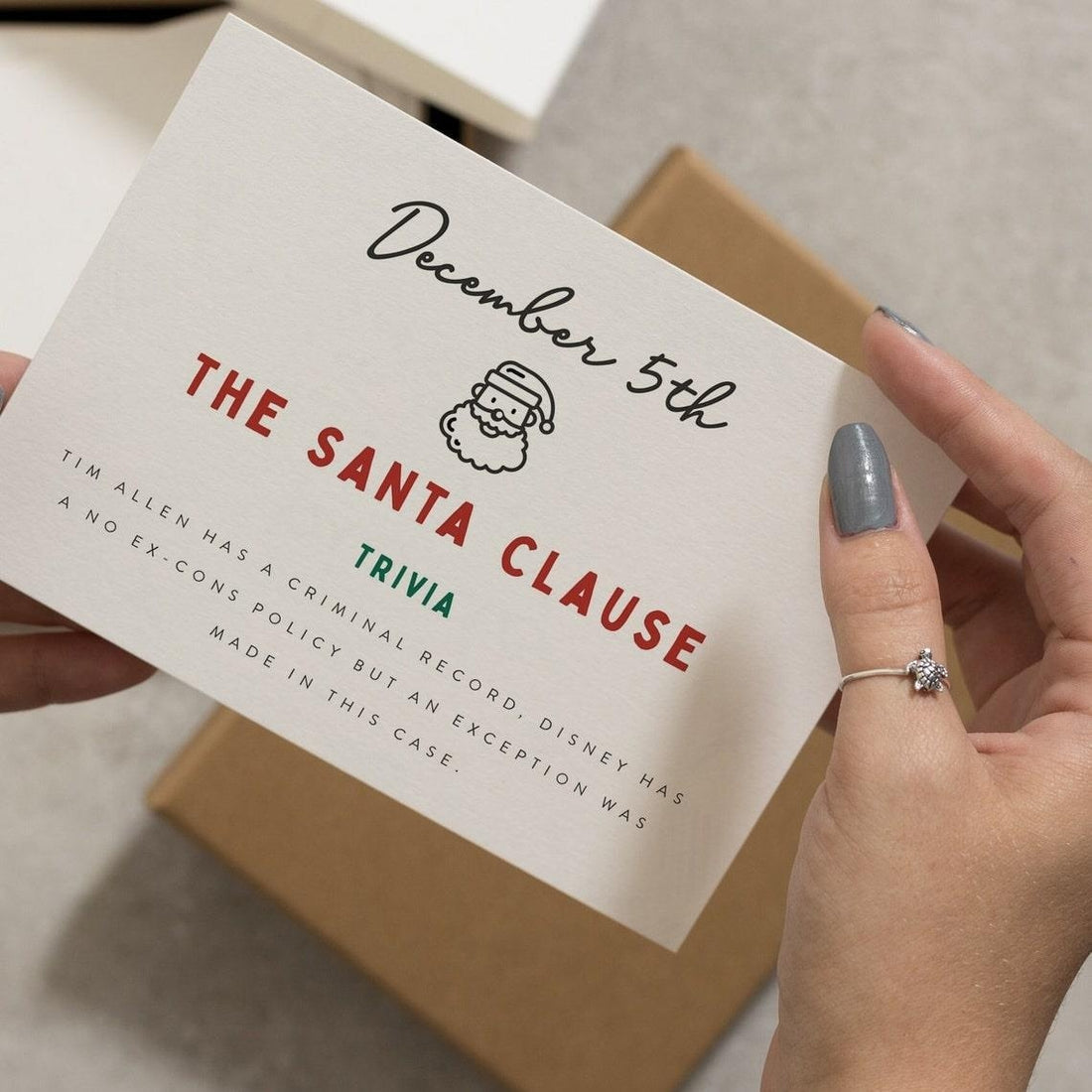 Christmas Advent Countdown Calendar Greeting Card Set