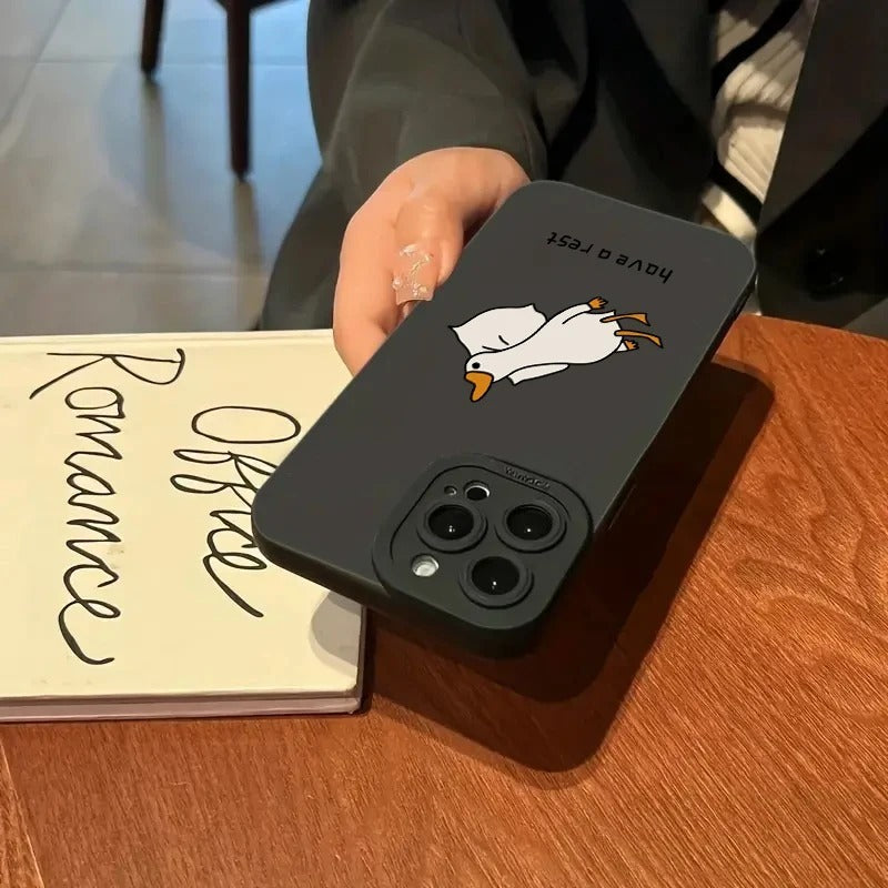 Cartoon Duck Silicone Phone Case (11-16)