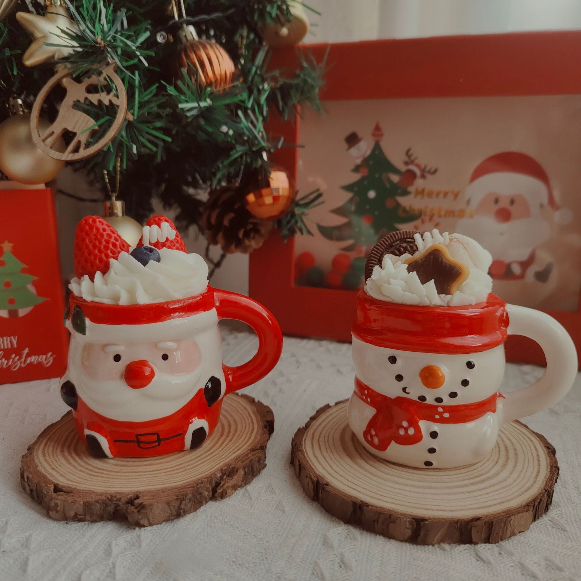 Santa Claus Ceramic Cup Aromatherapy Candle Gift Box