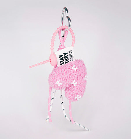 Lamb Wool Love Bowknot Bag Charm Pendant