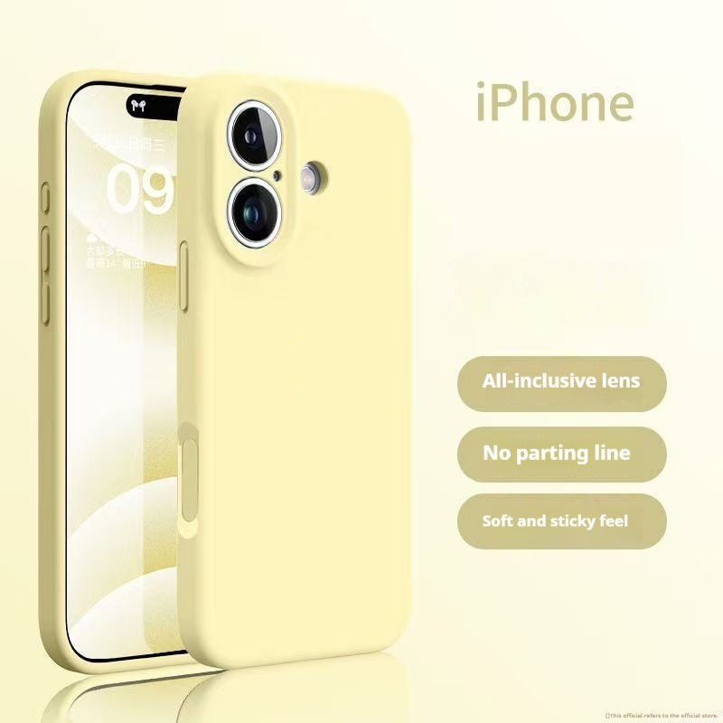 Simple Solid Color Liquid Silicone Phone Case (17)