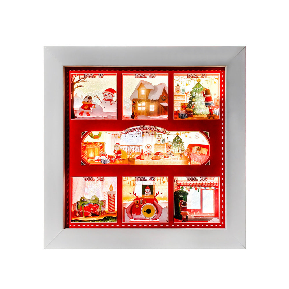 3d Christmas Light And Shadow Paper-cut Lamp