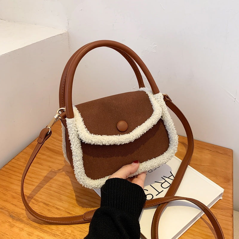 Fashion Lamb Plush Saddle Bag