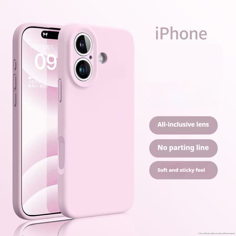 Simple Solid Color Liquid Silicone Phone Case (17)