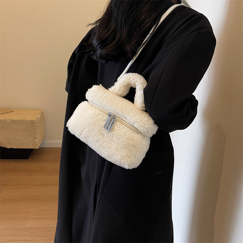 Lamb Wool Plush Shoulder Bag