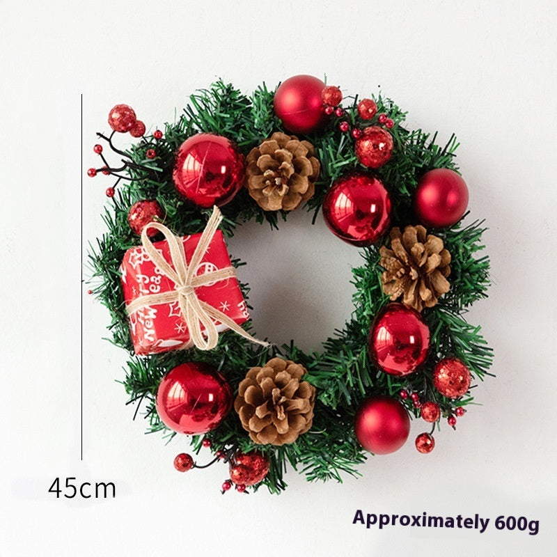 Christmas Rattan Vine Ring Decorative Wreath – Festive Door & Wall Decoration
