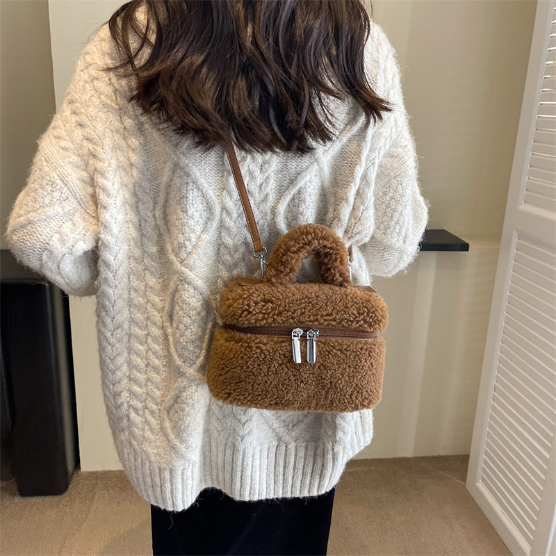Lamb Wool Plush Shoulder Bag