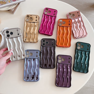 Premium Plated Stripe Phone Case in Solid Colors (17)