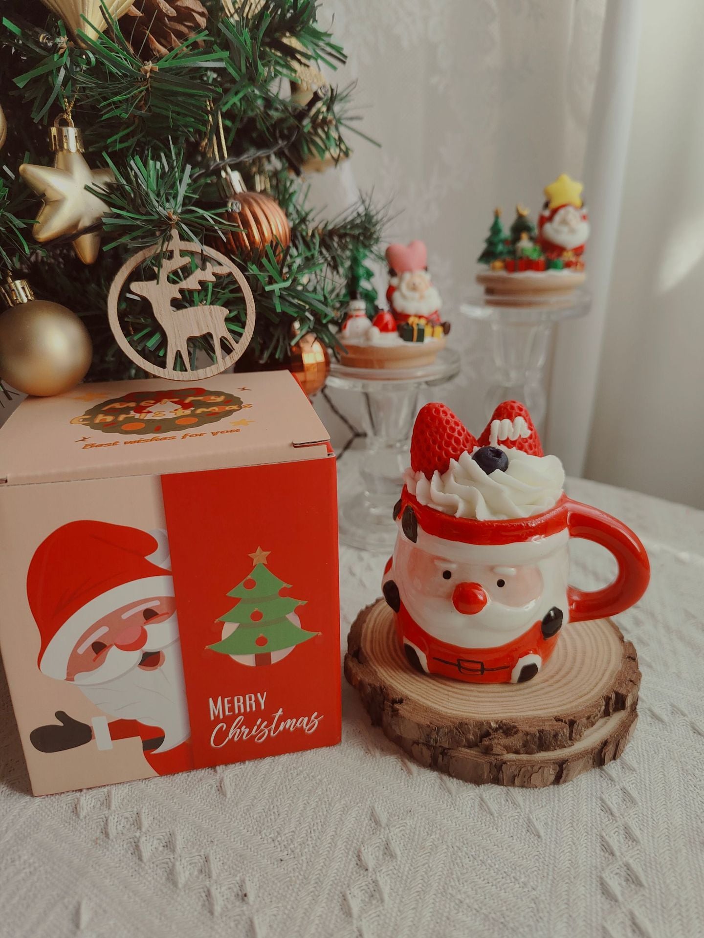 Santa Claus Ceramic Cup Aromatherapy Candle Gift Box