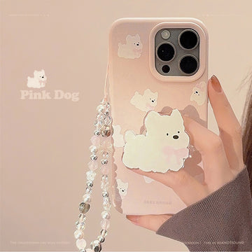 Soft & Cute Westie Dog Phone Case with Bracket Stand