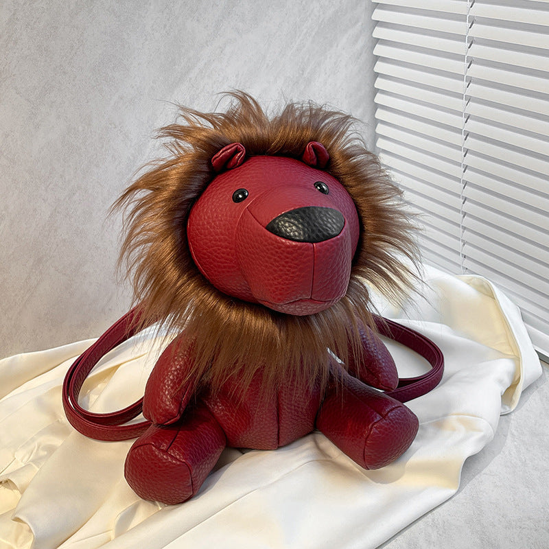 Premium Plush Cartoon Cute Little Lion Backpack