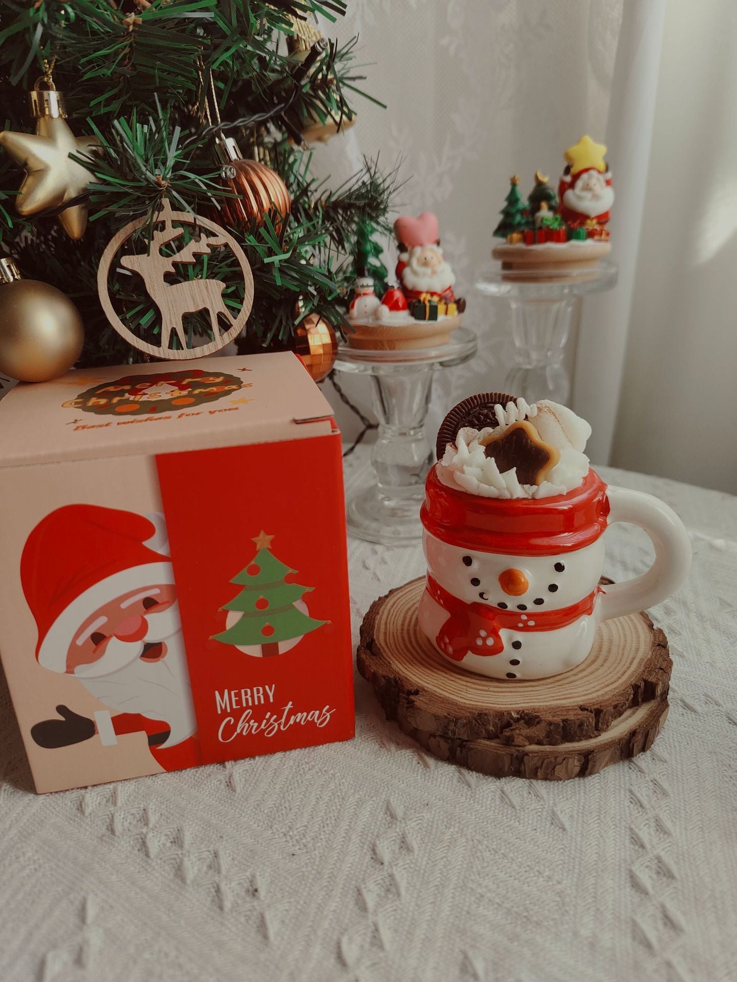 Santa Claus Ceramic Cup Aromatherapy Candle Gift Box