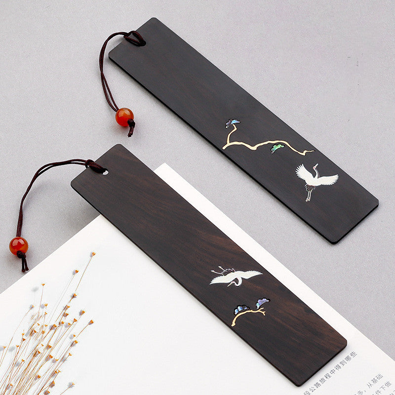 Exquisite Ebony Mahogany Bookmark Gift Box
