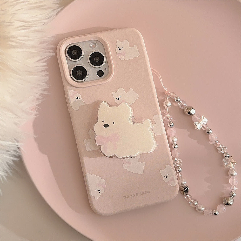 Soft & Cute Westie Dog Phone Case with Bracket Stand