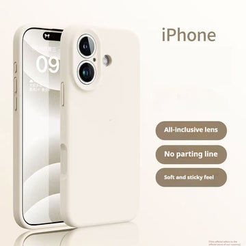 Simple Solid Color Liquid Silicone Phone Case (17)