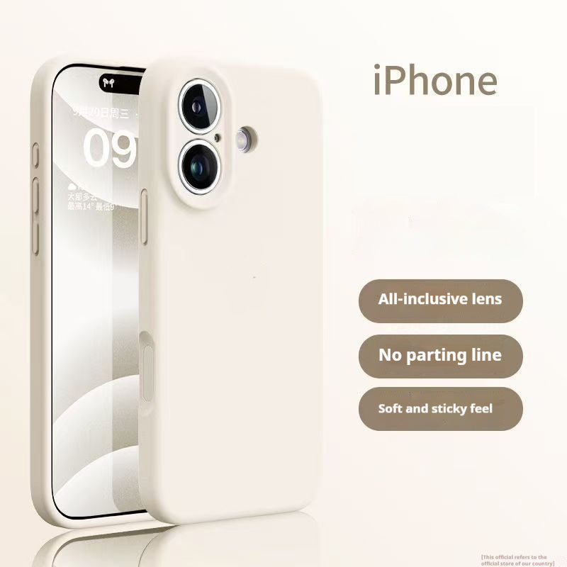 Simple Solid Color Liquid Silicone Phone Case (17)