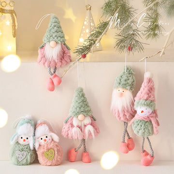 Cute Santa Claus & Snowman Dolls – Christmas Tree Hanging Pendants