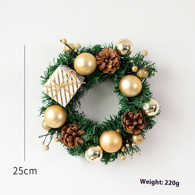 Christmas Rattan Vine Ring Decorative Wreath – Festive Door & Wall Decoration