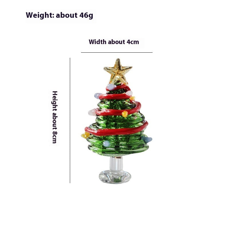 Handmade Christmas Glass Craft Desktop Decoration